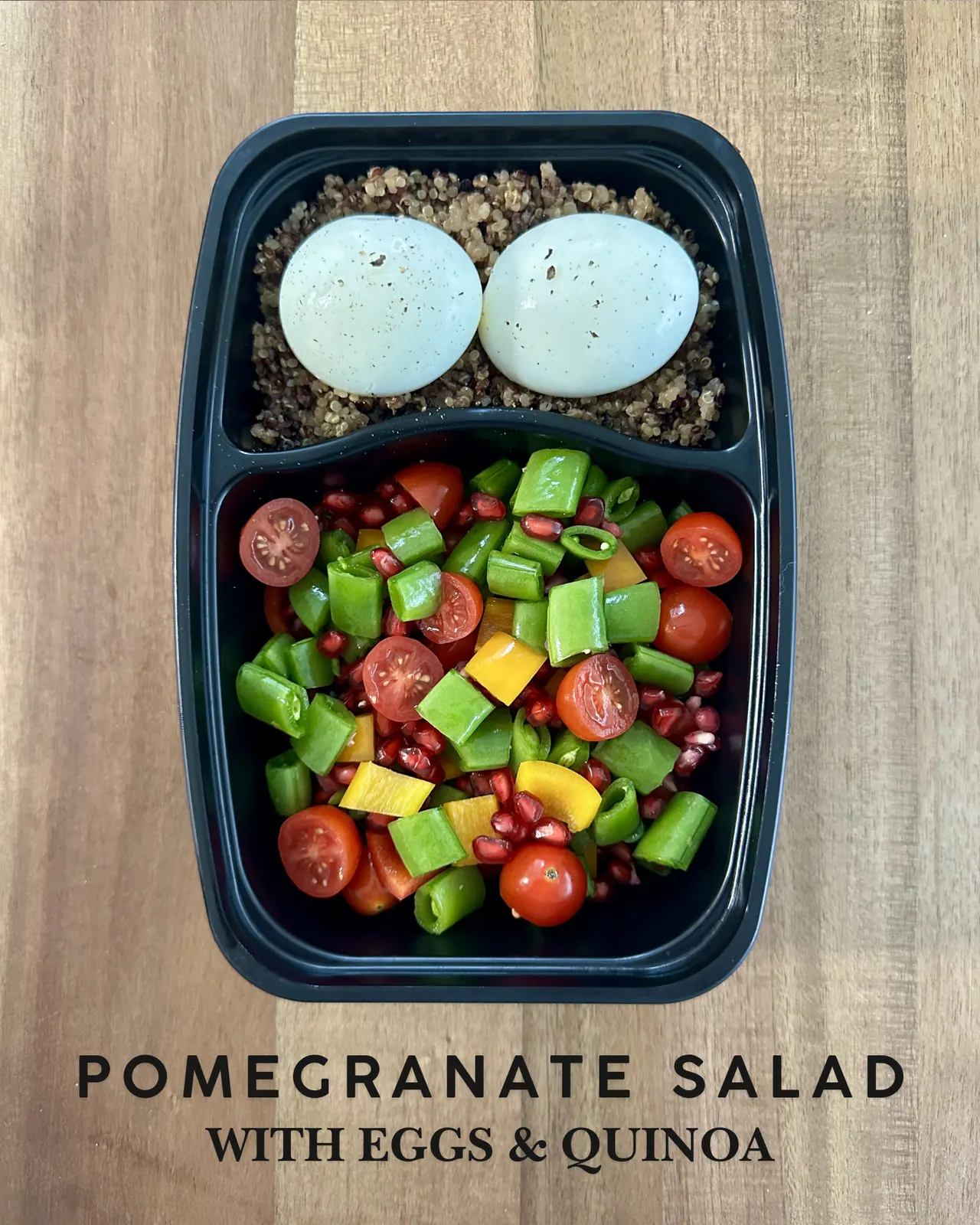 Pomegranate salad with eggs